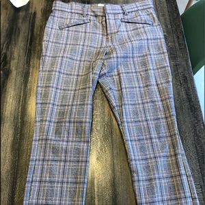 GAP Signature Skinny Ankle Pant navy plaid